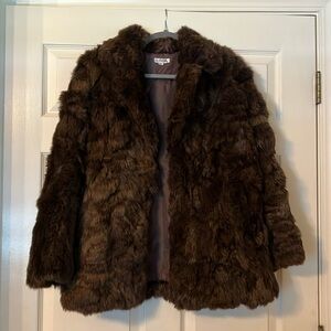 Brown Rabbit Fur Coat (Real Fur)